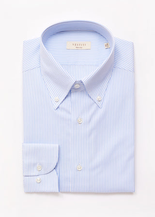 Blue Stripe Button Down Collar